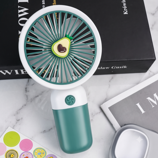 Mini Portable USB Rechargeable Hand Fan | 2-in-1 Handheld & Desk Cooling Fan