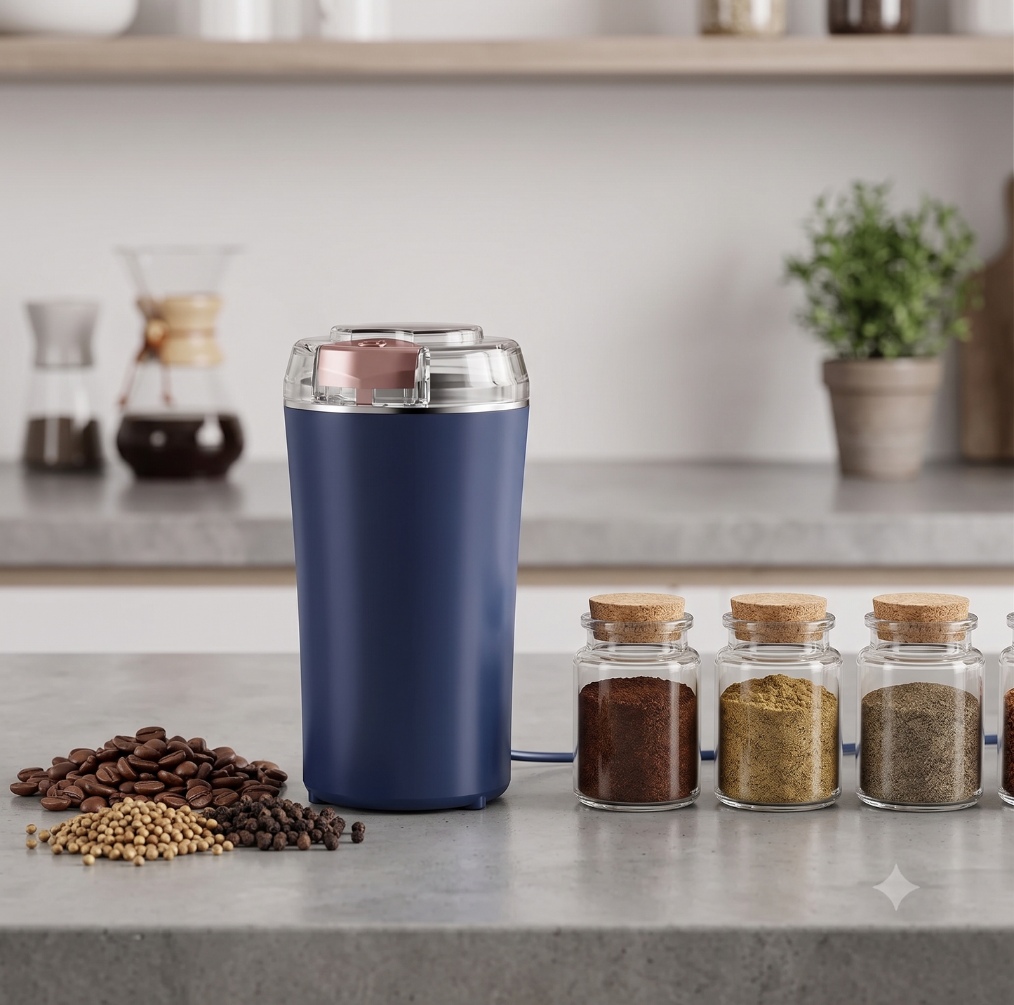 Electric Coffee & Spice Grinder with Stainless Steel Blades
