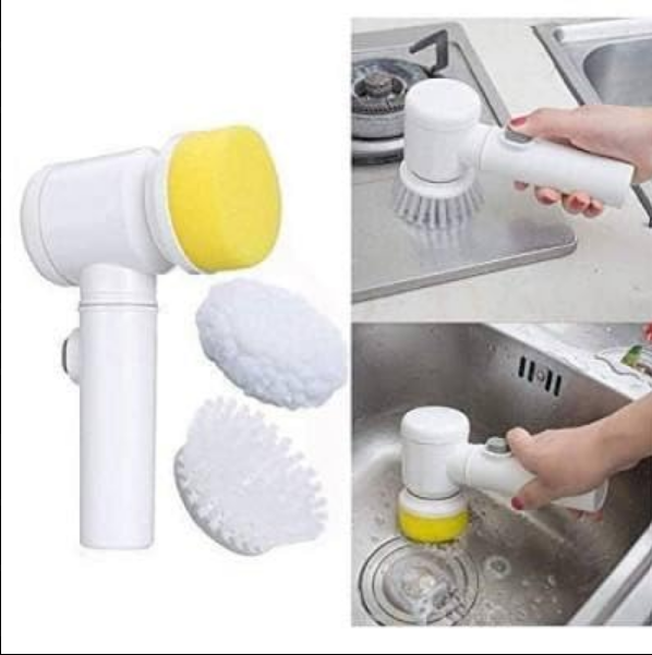 5-in-1 Electric Spin Scrubber for Kitchen, Bathroom & Home Cleaning
