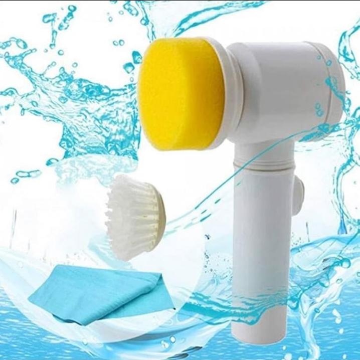5-in-1 Electric Spin Scrubber for Kitchen, Bathroom & Home Cleaning