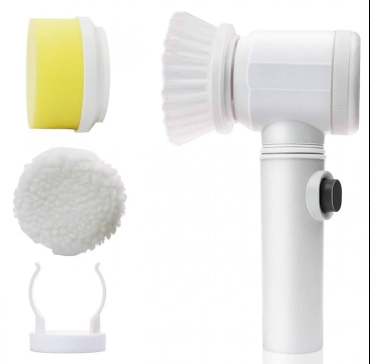 5-in-1 Electric Spin Scrubber for Kitchen, Bathroom & Home Cleaning